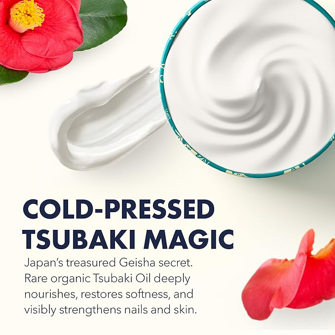 Onsen Hand & Cuticle Rescue Cream | Organic Nail Strengthener & Balm | Dry, Cracked Hands, Elbows & Feet | Shea Butter, Tsubaki & Jojoba Oil | Nail Repair & Growth, Vegan – 2 Pack (0.88 oz)