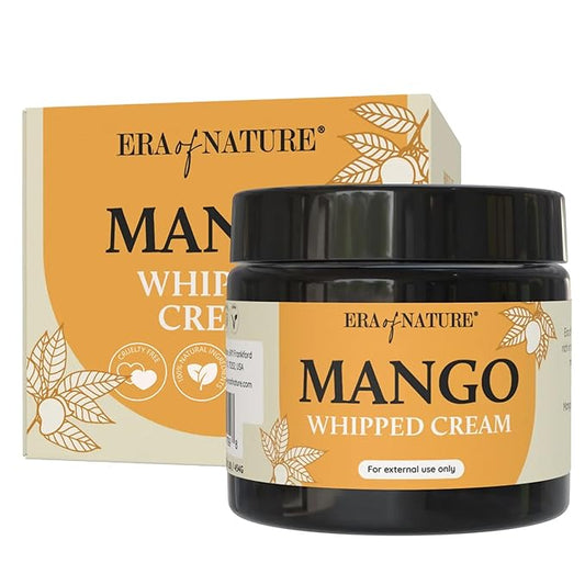 era of nature Mango Whipped Body Cream for Women 16oz - Lightweight Whipped Lotion with Pure Mango - Non-Greasy Body Butter Cream Lotion & Balm Moisturizer for Face, Hair & Dry Skin, Vegan Skincare