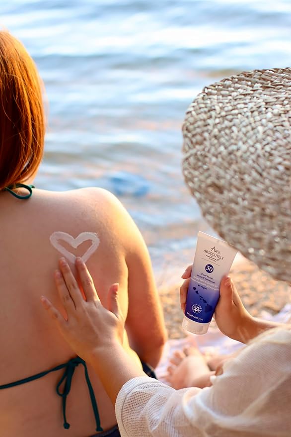 Absolutely Natural - SPF 30 Mineral Sunscreen - Broad Spectrum Water Resistant Moisturizer Lotion For Body & Face - With Non-Nano Zinc Oxide, Vitamin E, & Antioxidants - Made in USA, 3 Oz