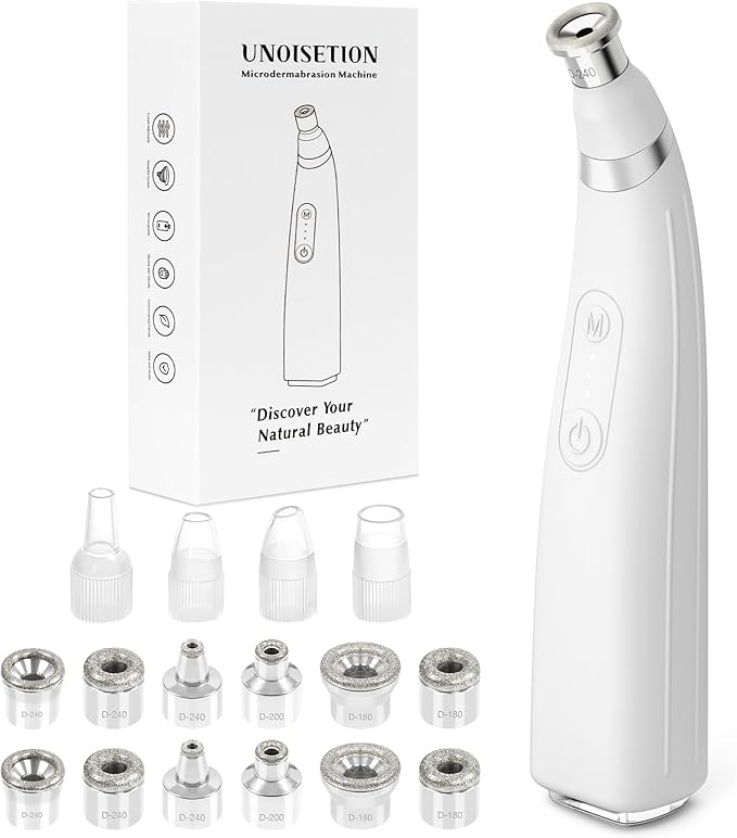 Diamond Microdermabrasion Machine, Portable Blackhead Remover Pore Vacuum, Dermabrasion Facial Machine for Exfoliation & Blackhead Removal