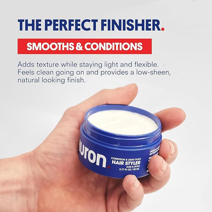 Huron Men’s Pomade – Conditioning & Light Hold Hair Styler – Versatile Grooming Cream for Smooth, Flexible Style with Matte Finish – 2.7 oz (2 Pack)