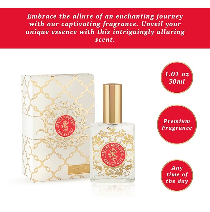 Shelley Kyle Unveiling Exquisite Fragrances with Travel Size Women Perfume. Discover Enchanting, and Tease Perfume for Women, plus Floral Scents Velvet Rose Oud Perfume 30ml
