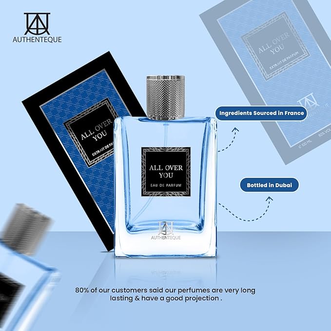 All Over You Perfume for Men, Bold Fresh Mint, Green Apple & Zesty Lemon – Gift for Men - 2.7oz (80ml), Long-Lasting Daily Wear Men's Fragrance