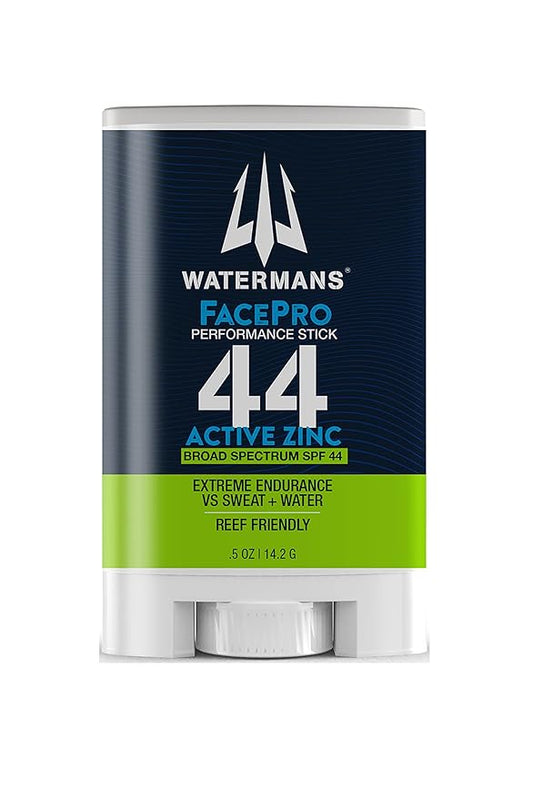 Watermans FacePro SPF 44 Sunscreen Stick - Zinc Oxide Mineral Sunscreen, Reef Safe, Broad Spectrum