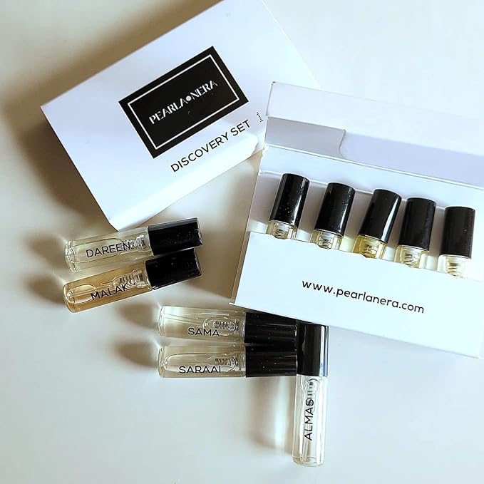 Complete Fragrance Discovery Set of 20 Samples, Featuring Spray Vials from the House of Maison d'Orient Arabian Oud Perfumes (Muestras de Fragancias Arabes)