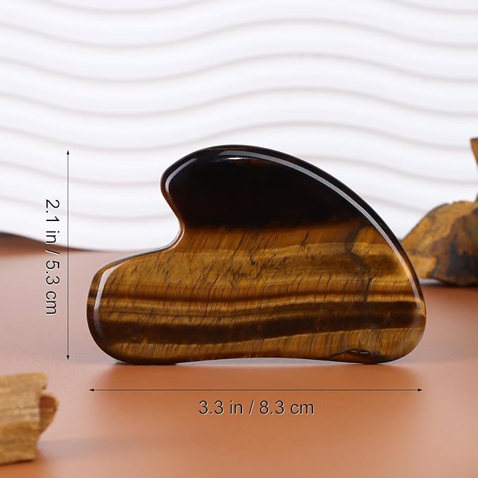 Gua Sha Facial Tools Gua Sha Jade Stone for Face Skincare Facial Body Tensions Reduce Puffiness Yellow