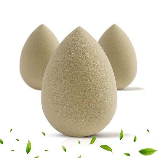 Green Tea Beauty Sponge - Plant-Based, Eco-Friendly, Cruelty-Free, Dye-Free & Latex-Free Blender, Biodegradable & Vegan Makeup Sponge, Makeup Blender, Perfect for Liquid & Powder (3 count)