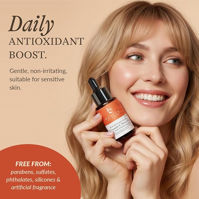 Vitamin C Face Serum - USA Made with Natural & Organic Ingredients, Skin Brightening Vitamin C Serum for Face for Women, Discoloration Correcting & Anti Aging Facial Formula with Antioxidants