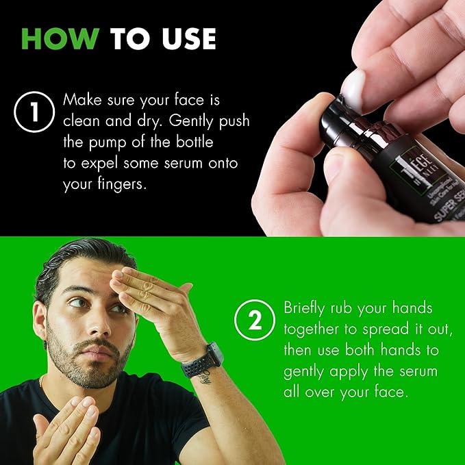 Tiege Hanley Anti Aging Face Serum for Men, Super Serum with Peptides, Retinyl Palmitate, and Sodium Hyaluronate to Firm Skin and Reduce Fine Lines, Men’s Skin Care, 0.5 Fl Oz