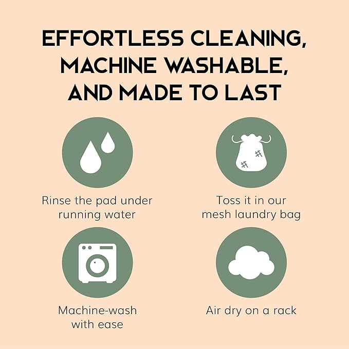 Greenzla Reusable Makeup Remover Pads (20 Pack) Washable Laundry Bag & Round Box for Storage, Reusable Bamboo Cotton Rounds for All Skin Types