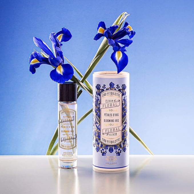 Panier des Sens - Iris Eau de Toilette 1.7 Floz – Musky & Powdery Fragrance - Daily Light Perfume for Women - Parfum Crafted in Grasse, France - Elegant Packaging Perfect Gifts for Her