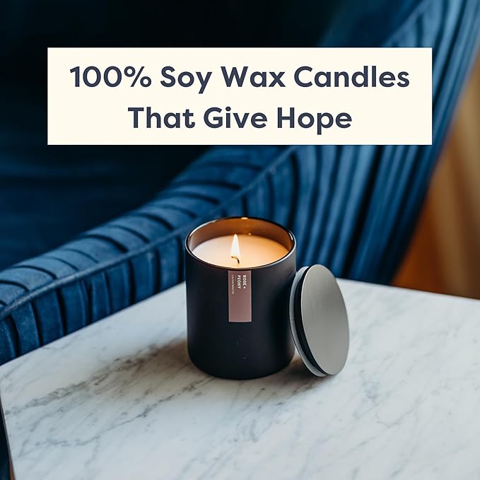 Calyan Wax Co. Palo Santo & Cypress Scented Candle - 75 Hour Burn - Luxury Non Toxic Soy Wax Candles - Long Lasting Black Tumbler Jar Candle for Home - 10.2oz