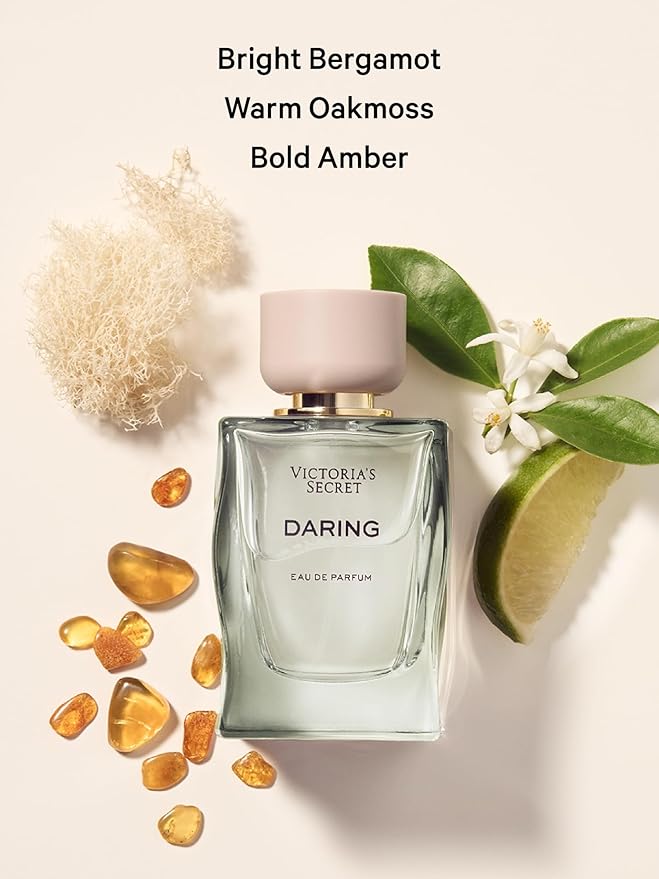 Victoria's Secret Daring Eau de Parfum, Notes of Bright Bergamot, Warm Oakmoss and Bold Amber, Perfumes for Women (1.7 oz)