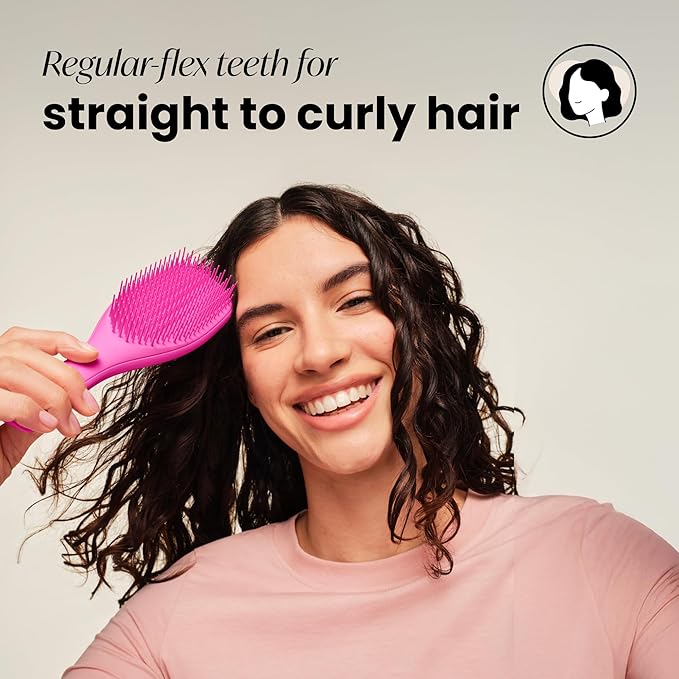 Tangle Teezer Ultimate Detangler Brush for Wet & Dry Hair, Eliminates Knots & Reduces Breakage for All Hair Types, Runway Pink