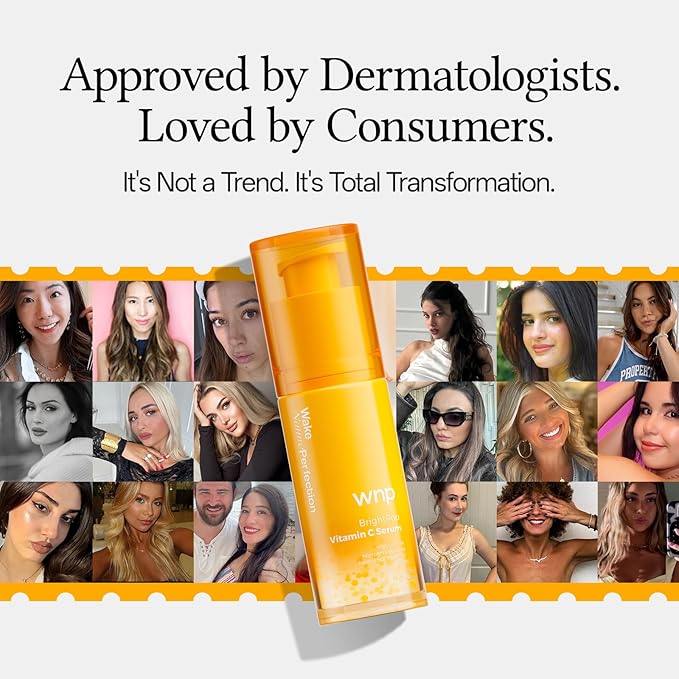 WNP Vitamin C Serum for Face - Dermatologist Tested Anti-Aging & Brightening with Hyaluronic Acid & Vitamin E, Treatment for Dark, Age, Sun Spot, Melasma, Hyperpigmentation, Fine Lines & Wrinkles