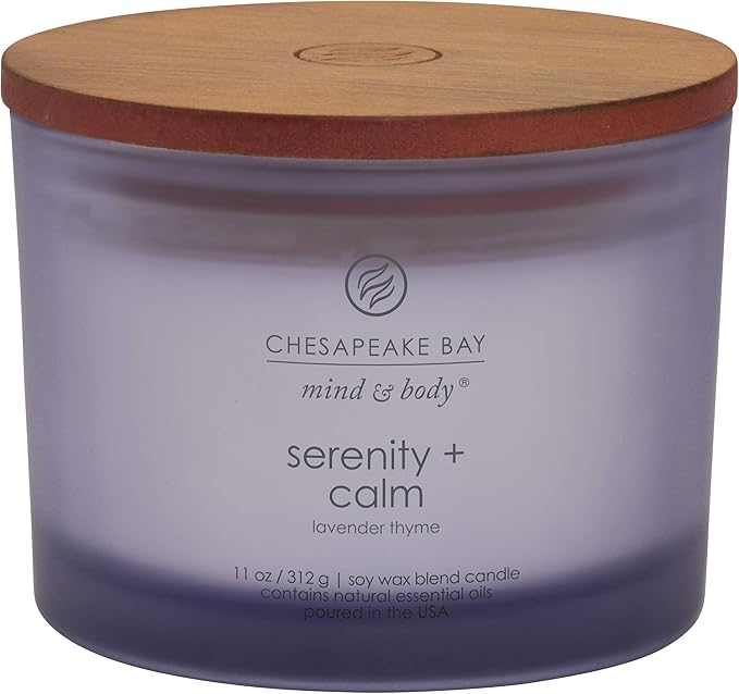 Chesapeake Bay Candle Scented Candle Serenity + Calm (Lavender Thyme) Coffee Table Home Décor