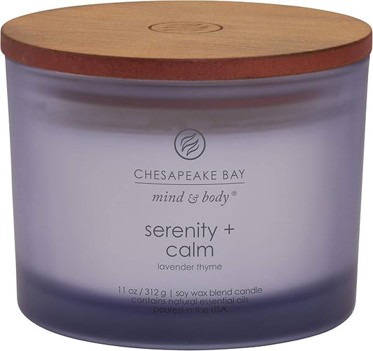 Chesapeake Bay Candle Scented Candle Serenity + Calm (Lavender Thyme) Coffee Table Home Décor