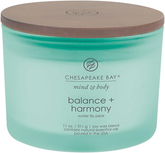 Chesapeake Bay Candle Scented Candle Balance + Harmony (Water Lily Pear) Coffee Table Home Décor