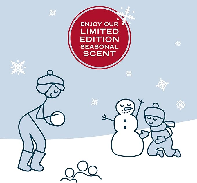 MRS. MEYER'S CLEAN DAY Soy Aromatherapy Candle, 35 Hour Burn Time, Made with Soy Wax and Essential Oils, Limited Edition Snowdrop, 7.2 oz - Pack of 2