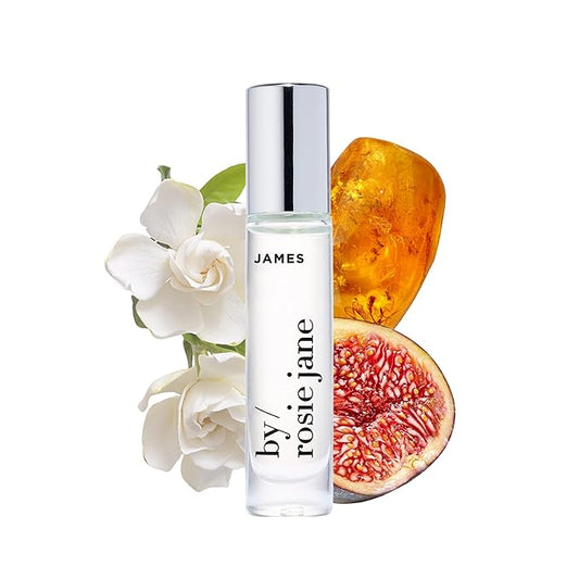 By Rosie Jane Fragrance Oil (James) - Clean Fragrance for Women - Essential Oil Vial with Notes of Fig, Amber, Gardenia - Paraben-Free, Vegan, Cruelty-Free, Phthalate-Free (7.5ml)