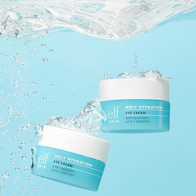 e.l.f. SKIN Holy Hydration! Eye Cream Mini, Rich Hydrating Eye Cream For Minimizing Dark Circles, Infused With Hyaluronic Acid, Vegan & Cruelty-free