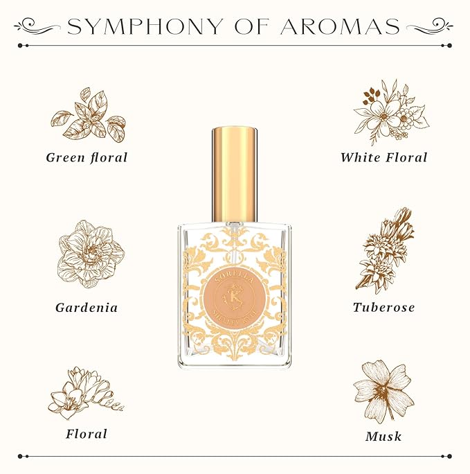 Sorella Perfume with Floral Scent, Combination of Fresh Tuberose, Red Roses, Vintage Gardenia and Violet Leaves, Perfect for Everyday Wear, 30 ml
