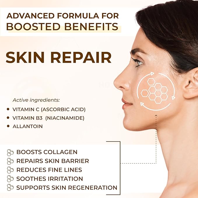All Natural Pure 20% Vitamin C Serum For Face + 6 Active Boosters for Dark Spots, Wrinkles, Brightening, Hydrating, Even Tone, Healthy Glow with Niacinamide, Hyaluronic Acid, Ferulic Acid, Vitamin E