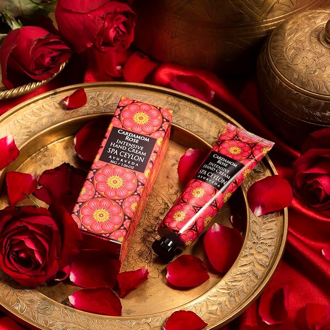 SPA CEYLON CARDAMOM ROSE Intensive Hand Cream | Revitalizing | Vitamin-Rich | 100% Vegetarian | Suitable for all skin types