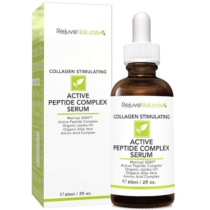 Peptide Complex Serum with Matrixyl 3000 (2 oz, Double-Sized) Minimizes Look of Fine Lines & Deep Wrinkles, Crow's Feet, Crepey Skin. Lightweight Anti Aging Moisturizer for Face & Neck