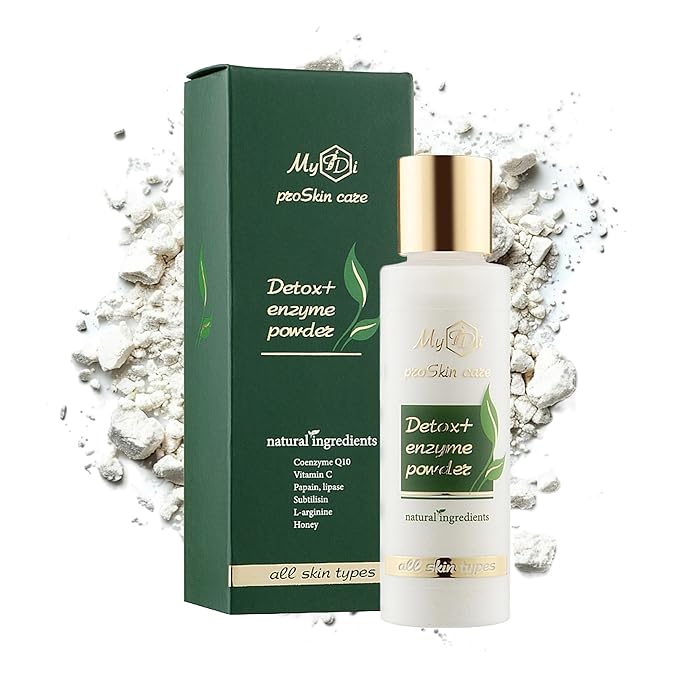 Enzyme Cleanser Powder Travel Size for Face and All Skin Types - Vitamin C, Papain and Coenzyme Q10, – Helpful to Shrink Pores and Skin Smoothing