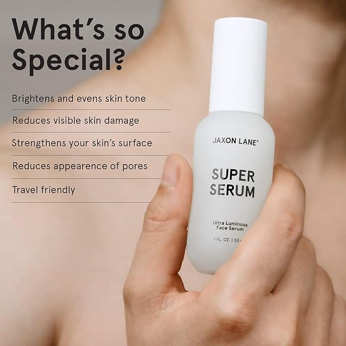 SUPER SERUM Anti Aging Serum for Face: 5% Niacinamide Serum, Bakuchiol Serum, Vitamin C Face Serum for Men Korean Skin Care Tranexamic Acid Textured skin treatment, Pore Minimizer JAXON LANE 4 Bottles