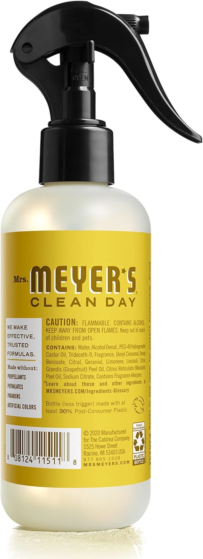 MRS. MEYER'S CLEAN DAY Room and Air Freshener Spray, Non-Aerosol Spray Bottle Infused with Essential Oils, Daisy, 8 fl. oz
