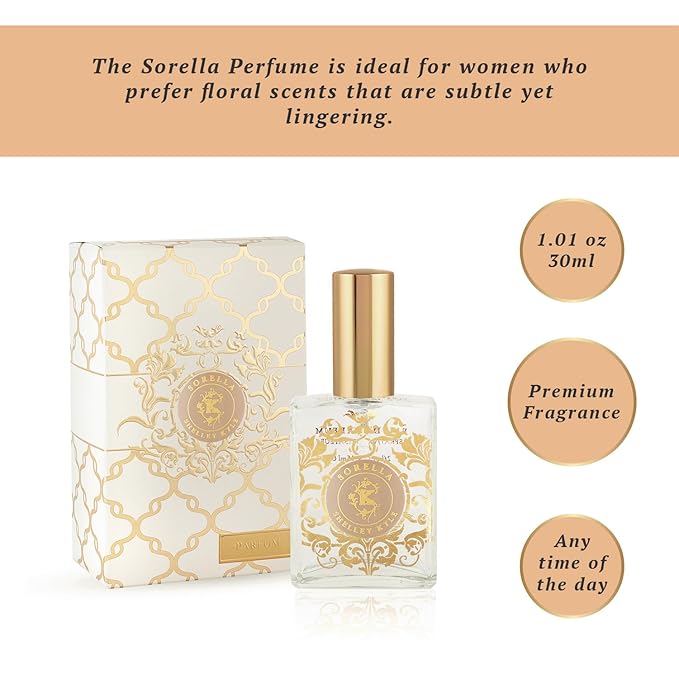 Sorella Perfume with Floral Scent, Combination of Fresh Tuberose, Red Roses, Vintage Gardenia and Violet Leaves, Perfect for Everyday Wear, 30 ml