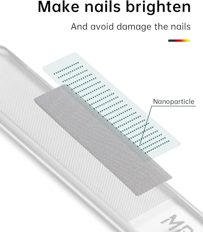 MR.GREEN Glass Nail Shiner ，Upgrade Nano Glass Nail Files &Nail Buffers Polisher Professional Crystal Manicure Tools Kit for Natural Nail