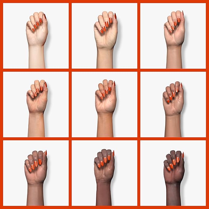 duri Nail Polish, 669 Rio Rager, Stylish Bright Orange Red Shade, Full Coverage, Super Glossy, 0.45 Fl Oz