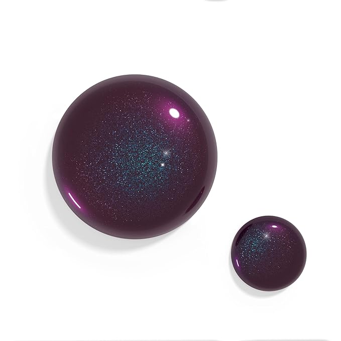duri Nail Polish, 632 Currant Temper, Burgundy Teal Metallic Glitter Shimmer, Semi Sheer Coverage, Quick Drying, 0.45 Fl Oz Cosmetics