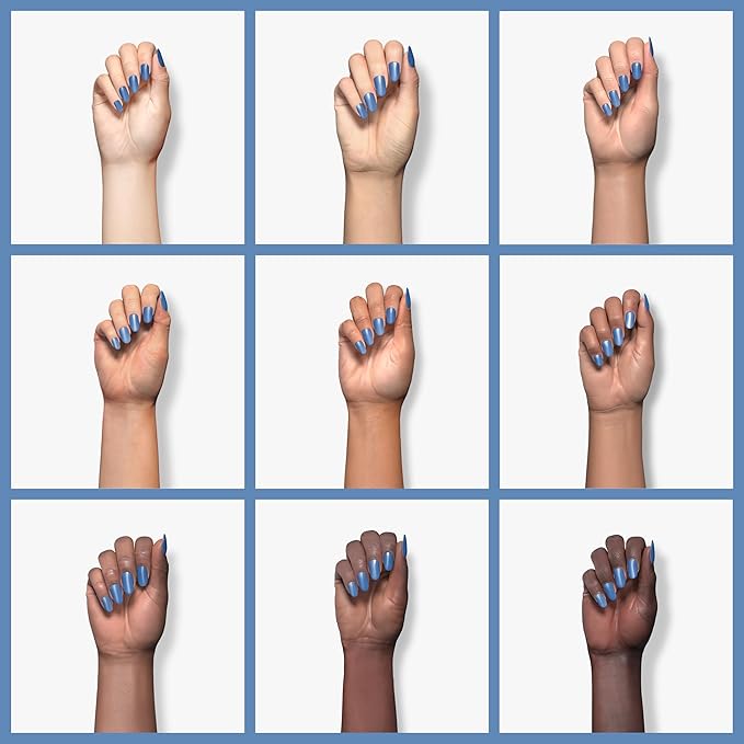 duri Nail Polish, 783 Freeze The Day, Muted Blue, Full Coverage, Glossy Finish, Quick Drying, 0.45 Fl Oz