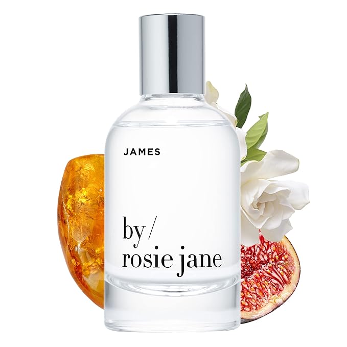 By Rosie Jane Eau De Parfum Spray (James) - Clean Perfume for Women - Non-Toxic Body Mist with Notes of Fig, Amber Woods & Gardenia Petals - Paraben, Sulfate & Phthalate Free (50ml)