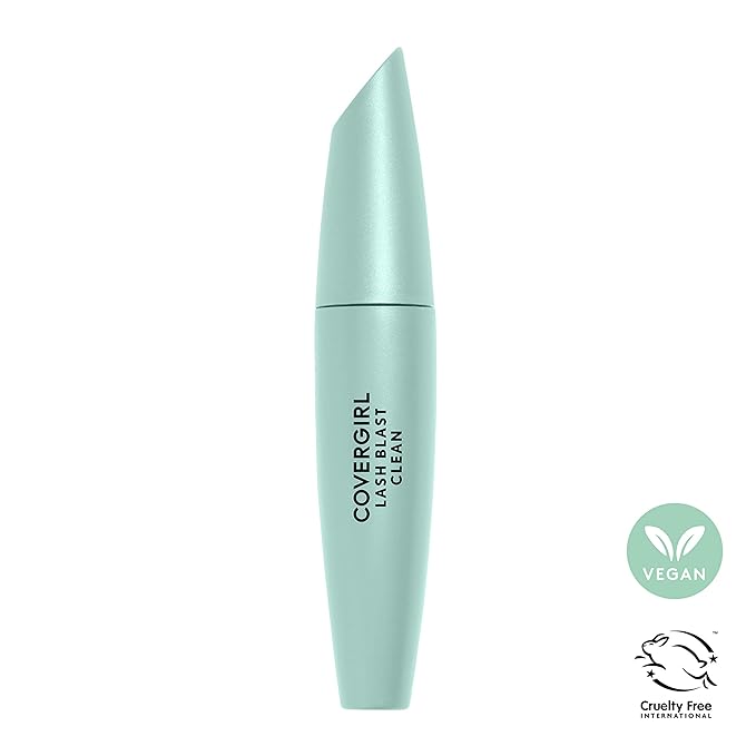 CoverGirl Lash Blast Clean Volume Mascara, Vegan Formula, Volumizing, Smudge-Proof, Black, 1 Count