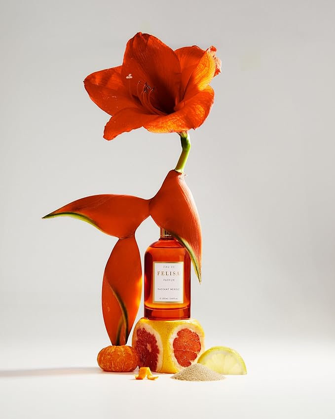 Felisa Radiant Neroli Eau de Parfum 100ml – Long Lasting Vegan Citrus Perfume, Fresh and Elegant Fragrance with Brazilian Neroli, Lemon and Amber