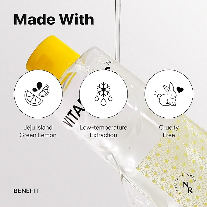 Nature Republic Vitapair C Glow Facial Toner - Vitamin Toners for Face, Hydrating Skin Care for Women, Niacinamide Korean Skincare, Clean Clear Moisturizing, Gentle Natural Beauty, 300ml / 10.15 fl oz