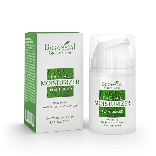 Botanical Green Care Plant-Based Facial Moisturizer. Natural Aging Face Moisturizing Cream for Sensitive, Dry & Normal Skin for Women and Men
