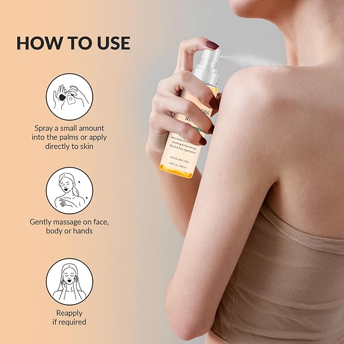 Majestic Pure Oat & Jojoba Oil Body Mist- 100% Pure & Natural - After Shower Body Oils for Women and Men - Scented, Radiant, Skin Therapy Firming Massage Oil - 6.8 Fl Oz