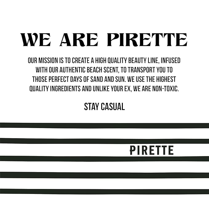 PIRETTE Evening Glass Eau de Parfum Spray for Women, Beach-Inspired, Long Lasting Womens Perfume with Notes of Dark Coconut, Warm Wood, Smoky Vanilla & Sea Salt, Daily Women's Fragrances, 1.7 fl oz