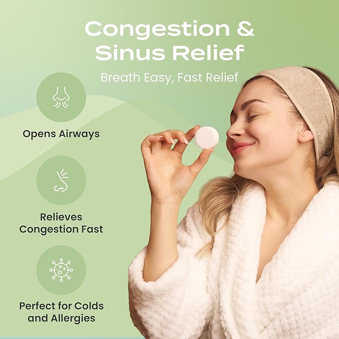 Body Restore Shower Steamers Aromatherapy 15 Pack - Christmas Stocking Stuffers, Birthday Gifts for Women, White Elephant, Relaxation, Self Care for Men - Tea Tree