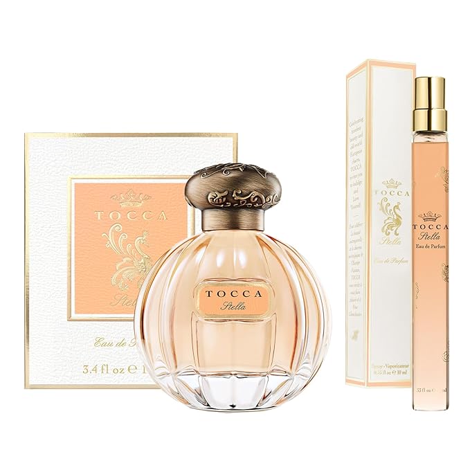 Tocca Stella Perfume Set for Women, 100 ml (3.38 oz) + 10 ml (0.34 oz) - Fresh Floral, Blood Orange, Freesia, Spicy Lily ($172 Value)