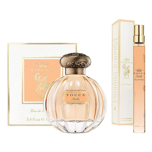 Tocca Stella Perfume Set for Women, 100 ml (3.38 oz) + 10 ml (0.34 oz) - Fresh Floral, Blood Orange, Freesia, Spicy Lily ($172 Value)