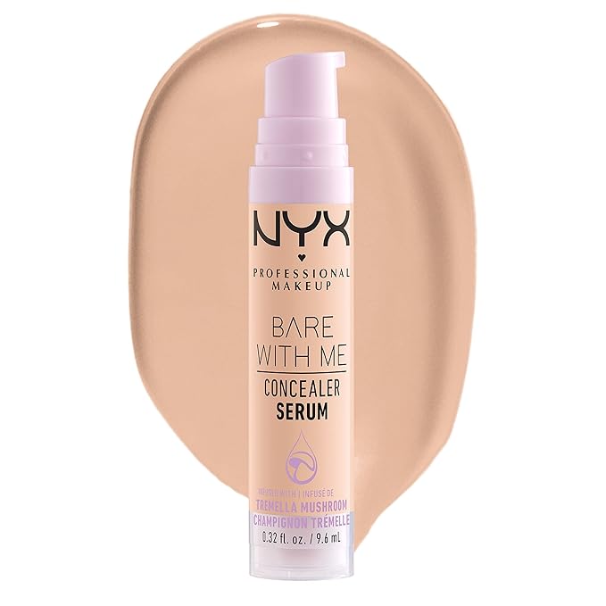 NYX PROFESSIONAL MAKEUP Bare With Me Concealer Serum, Concealer Makeup For Up To 24Hr Hydration - Vanilla