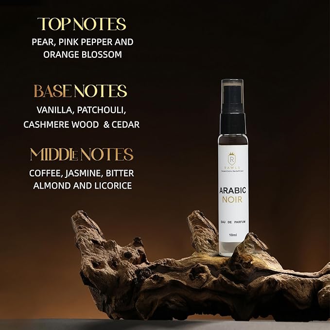 Arabic Signature Perfume Set | Sunset, Noir & Aura | Infused with Jasmine, Coffee, Pear & Sandalwood | Unisex Eau de Parfum | Premium Gift Set - 3x10ml