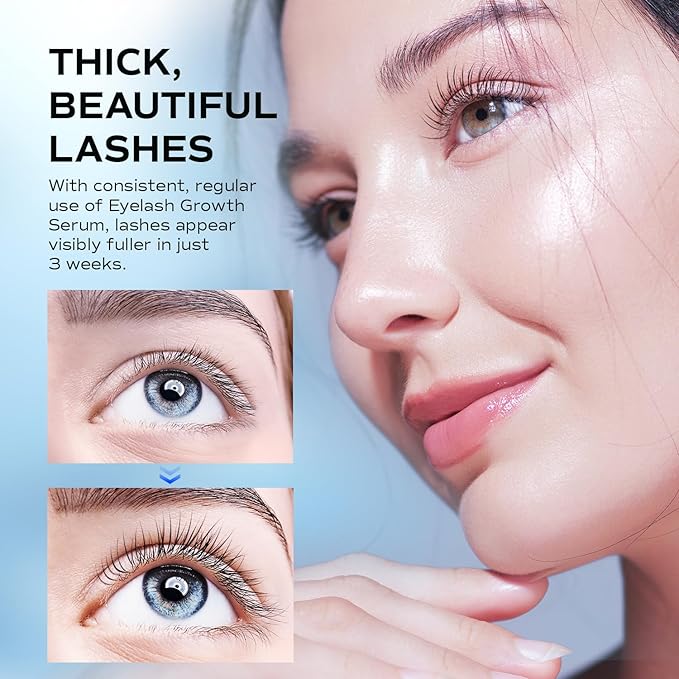 Premium Eyelash Growth Serum, LashRay Advanced Rapid Lash Serum for Eyelash Growth with Natural Formula - Boost Thicker, Longer Eyelashes